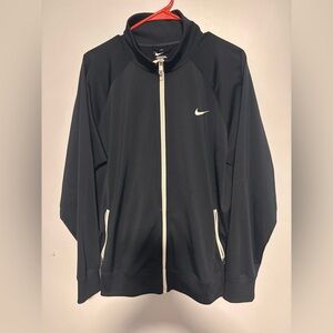 Nike Vintage Men’s Track Jacket Black Full Zip Athletic Retro Style Size Large